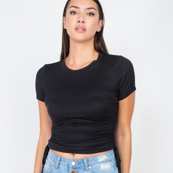 Drawstring Crop Top - Picture 1 of 3